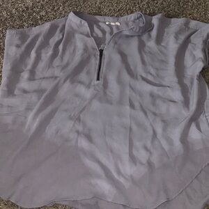 Maurices Lavender Zip-Front Blouse